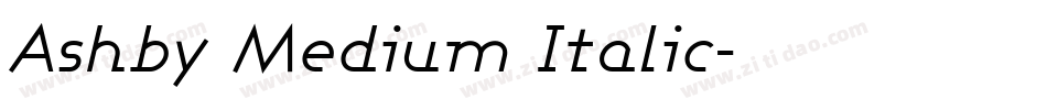 Ashby Medium Italic字体转换